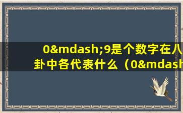 0—9是个数字在八卦中各代表什么（0—9是个数字在八卦中各代表什么属性）