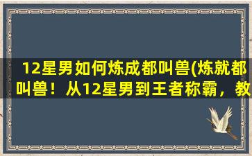 12星男如何炼成都叫兽(炼就都叫兽！从12星男到王者称霸，教你如何成为游戏大神！)