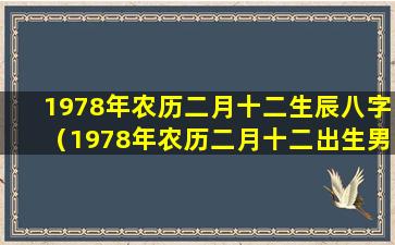 1978年农历二月十二生辰八字（1978年农历二月十二出生男在2021年婚姻如何）