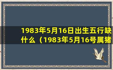 1983年5月16日出生五行缺什么（1983年5月16号属猪的是什么命）