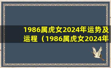 1986属虎女2024年运势及运程（1986属虎女2024年运势及运程每月）