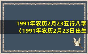 1991年农历2月23五行八字（1991年农历2月23日出生命运怎样）