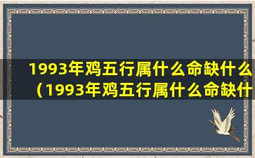 1993年鸡五行属什么命缺什么（1993年鸡五行属什么命缺什么属性）