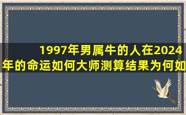 1997年男属牛的人在2024年的命运如何大师测算结果为何如此精准