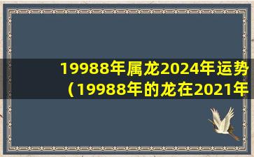 19988年属龙2024年运势（19988年的龙在2021年能得到贵人的相助吗）