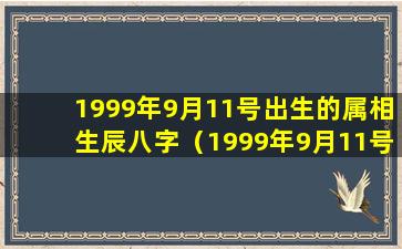 1999年9月11号出生的属相生辰八字（1999年9月11号出生的属相生辰八字是什么）