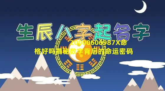 20000606987X命格好吗揭秘数字背后的命运密码