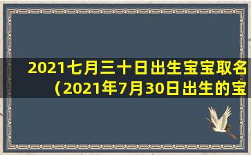 2021七月三十日出生宝宝取名（2021年7月30日出生的宝宝取名）