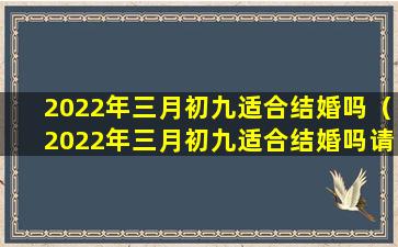 2022年三月初九适合结婚吗（2022年三月初九适合结婚吗请问）