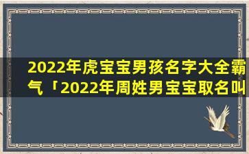 2022年虎宝宝男孩名字大全霸气「2022年周姓男宝宝取名叫什么名字」