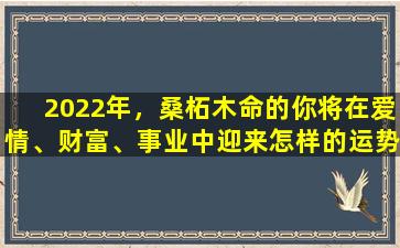 2022年，桑柘木命的你将在爱情、财富、事业中迎来怎样的运势