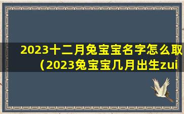 2023十二月兔宝宝名字怎么取（2023兔宝宝几月出生zui好命2021年）