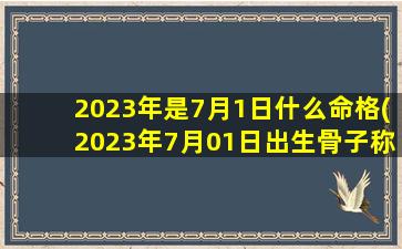 2023年是7月1日什么命格(2023年7月01日出生骨子称命)