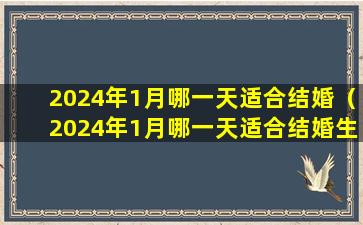 2024年1月哪一天适合结婚（2024年1月哪一天适合结婚生子）