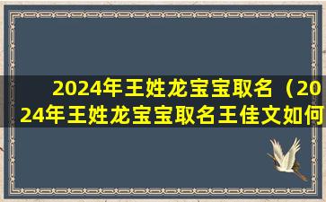 2024年王姓龙宝宝取名（2024年王姓龙宝宝取名王佳文如何）