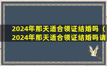 2024年那天适合领证结婚吗（2024年那天适合领证结婚吗请问）