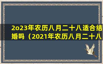 2o23年农历八月二十八适合结婚吗（2021年农历八月二十八结婚日子好不好）