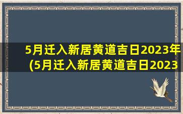 5月迁入新居黄道吉日2023年(5月迁入新居黄道吉日2023年结婚)