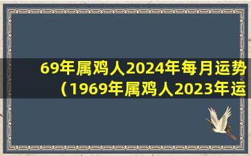 69年属鸡人2024年每月运势（1969年属鸡人2023年运势运程每月运程）