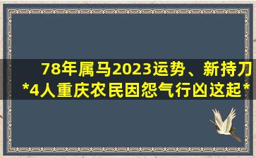 78年属马2023运势、新持刀*4人重庆农民因怨气行凶这起*暴露出了什么