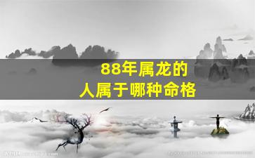 88年属龙的人属于哪种命格