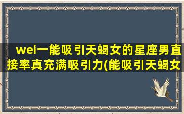 wei一能吸引天蝎女的星座男直接率真充满吸引力(能吸引天蝎女的是什么）