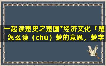 一起读楚史之楚国*经济文化「楚怎么读（chǔ）楚的意思，楚字组词」