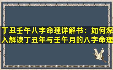 丁丑壬午八字命理详解书：如何深入解读丁丑年与壬午月的八字命理