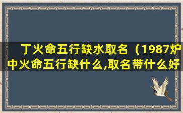 丁火命五行缺水取名（1987炉中火命五行缺什么,取名带什么好）