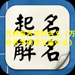 万舒航名字的含义（万合名字的含义是什么）