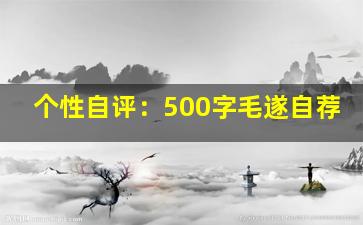 个性自评：500字毛遂自荐