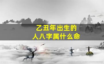 乙丑年出生的人八字属什么命