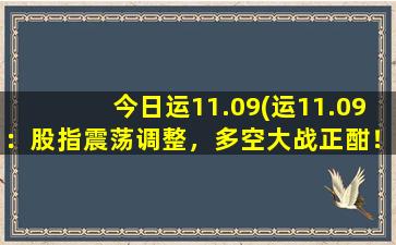 今日运11.09(运11.09：股指震荡调整，多空大战正酣！)