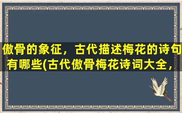 傲骨的象征，古代描述梅花的诗句有哪些(古代傲骨梅花诗词大全，诗句共赏！)