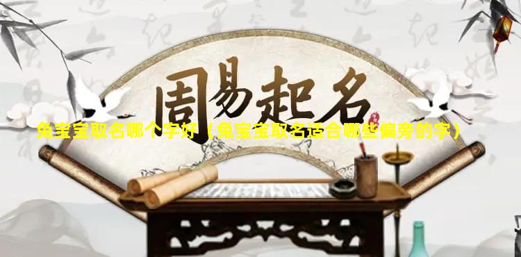 兔宝宝取名哪个字好（兔宝宝取名适合哪些偏旁的字）