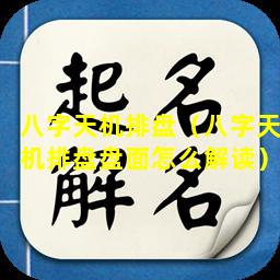 八字天机排盘（八字天机排盘盘面怎么解读）