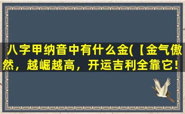 八字甲纳音中有什么金(【金气傲然，越崛越高，开运吉利全靠它！】)