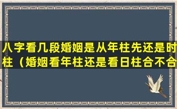 八字看几段婚姻是从年柱先还是时柱（婚姻看年柱还是看日柱合不合）