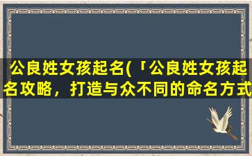 公良姓女孩起名(「公良姓女孩起名攻略，打造与众不同的命名方式！」)