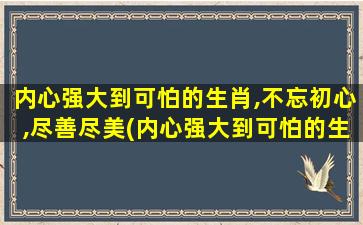 内心强大到可怕的生肖,不忘初心,尽善尽美(内心强大到可怕的生肖，以尽善尽美为中心)