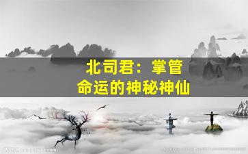 北司君：掌管命运的神秘神仙