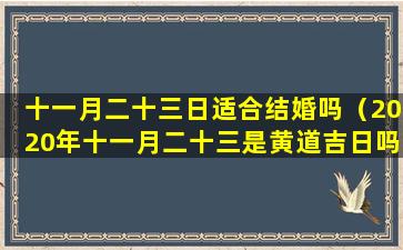 十一月二十三日适合结婚吗（2020年十一月二十三是黄道吉日吗）