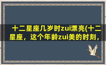 十二星座几岁时zui漂亮(十二星座，这个年龄zui美的时刻，你是否错过了？)