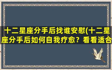 十二星座分手后找谁安慰(十二星座分手后如何自我疗愈？看看适合你的方式！)