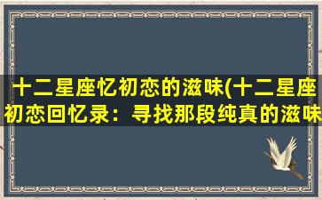 十二星座忆初恋的滋味(十二星座初恋回忆录：寻找那段纯真的滋味)