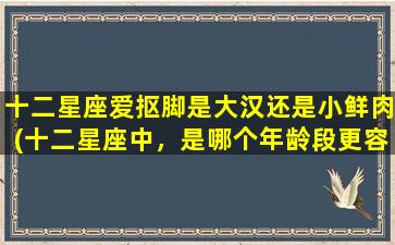 十二星座爱抠脚是大汉还是小鲜肉(十二星座中，是哪个年龄段更容易抠脚？)