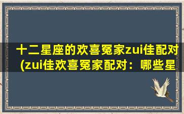 十二星座的欢喜冤家zui佳配对(zui佳欢喜冤家配对：哪些星座能擦出火花？)