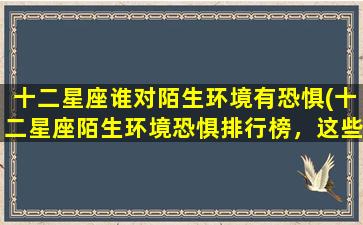 十二星座谁对陌生环境有恐惧(十二星座陌生环境恐惧排行榜，这些星座最易受伤害)