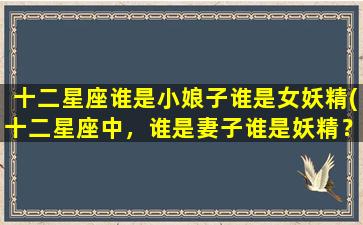 十二星座谁是小娘子谁是女妖精(十二星座中，谁是妻子谁是妖精？)