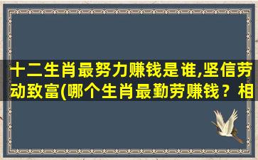 十二生肖最努力赚钱是谁,坚信劳动致富(哪个生肖最勤劳赚钱？相信劳动致富，他是最努力的！)